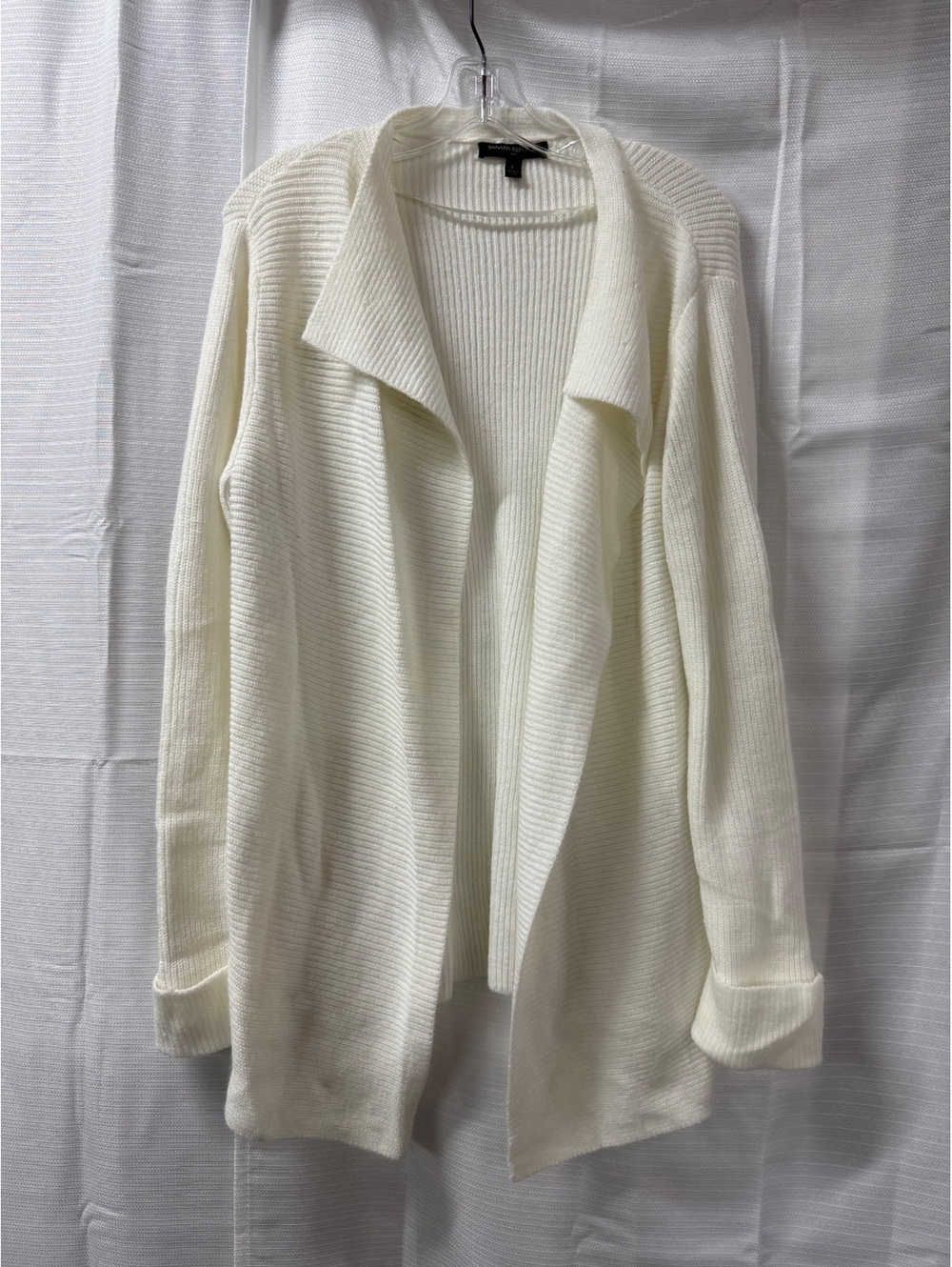 Banana Republic White Open Front Cardigan Sweater Large